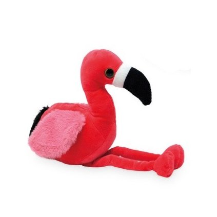 Plyšový plameniak - trblietavé očká - 20/36 cm