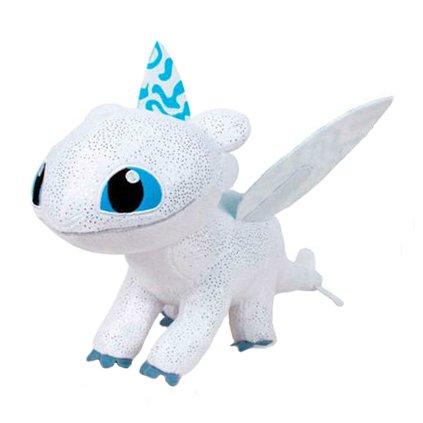 Plyšový drak Light Fury s modrými krídlami - Ako si vycvičiť draka 3 (40 cm)