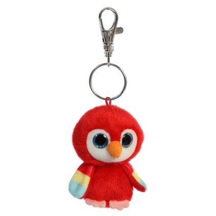Plyšový papagáj Lora Baby - kľúčenka - YooHoo (9 cm)