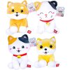 kawaii kuties pluche kat hond 4 assorti 24cm