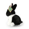 Plyšový králík bílo-černý 16 cm