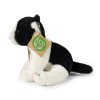 Plyšová kočka černo-bílá 14 cm