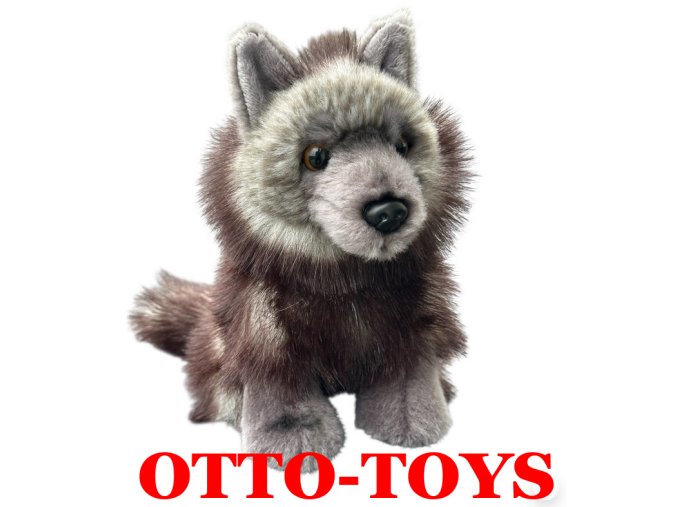 Černý plyšový vlk