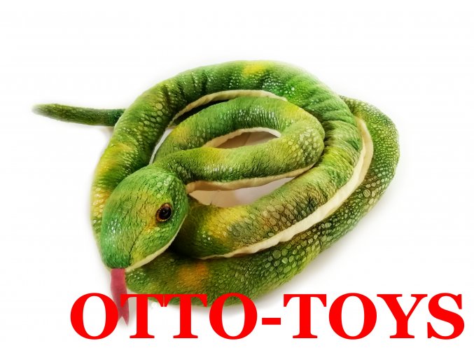 Zalený plyšový had
