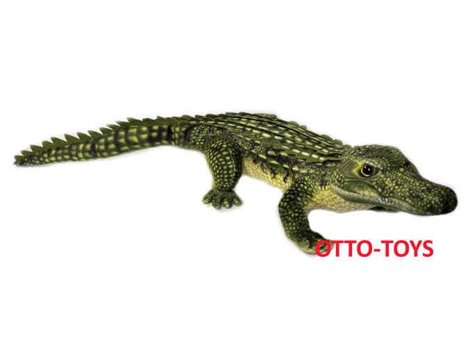 Velký plyšový krokodýl zelený