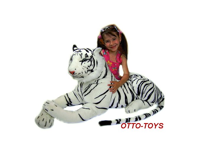 Plyšový tygr bílý velký 