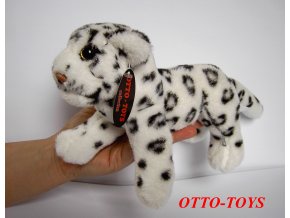 bílý plyšový leopard