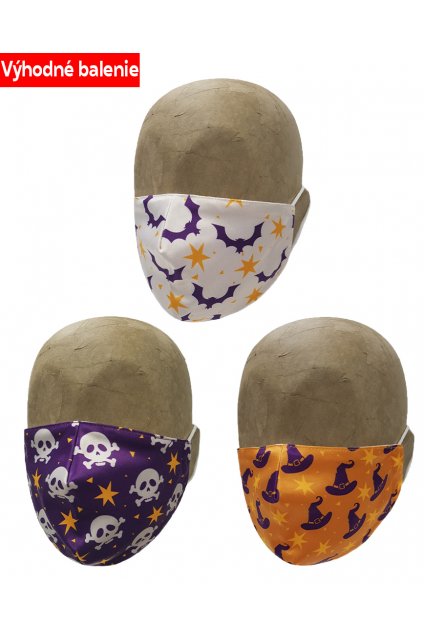 Rúška MAGIC HALLOWEEN 3 PACK UNISEX