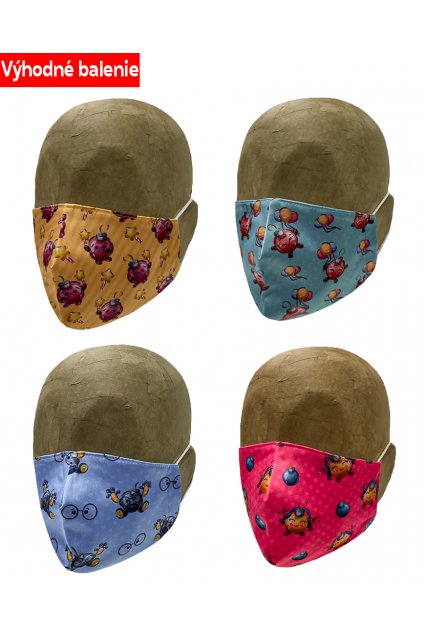 Rúško CHRISTMAS BALL 4 PACK UNISEX B