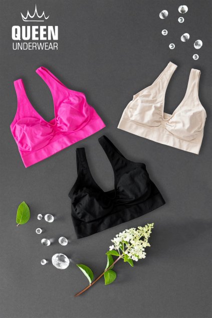 Podprsenka QUEEN SEAMLESS 3 PACK 1