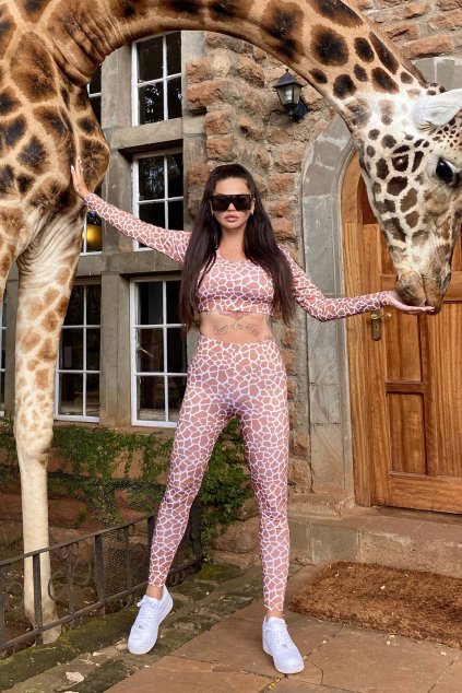 Crop top s dlhými rukávni GIRAFFE B 2x3