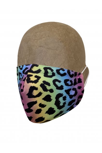 Rúško LEOPARD PASTEL s iónmi striebra UNISEX C