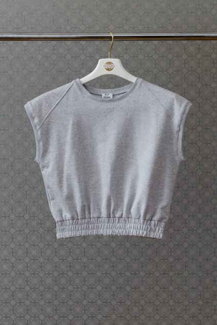 Crop tričko MELANGE GREY4