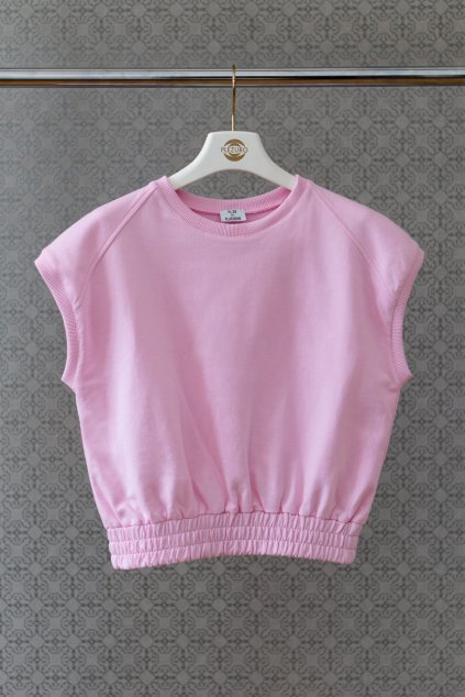 Crop tričko BABY PINK1