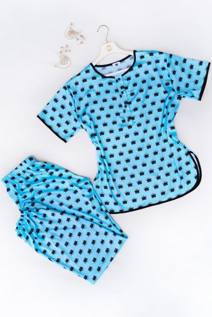 Dámsky pyžamový set s dlými nohavicami DION BLUE 1