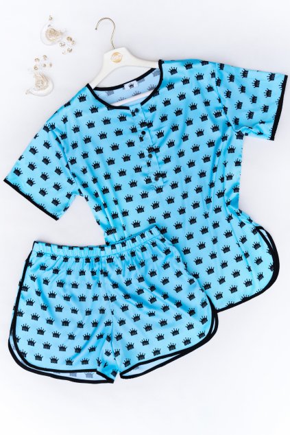 Dámsky pyžamový set s kraťasmi DION BLUE1