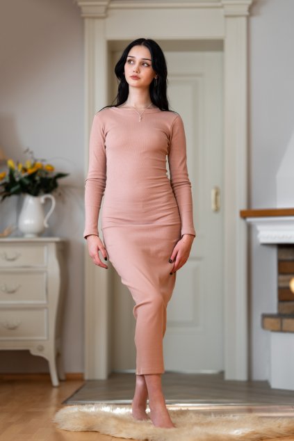 Šaty SOFT LIGHT BROWN