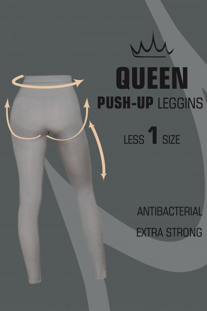 Legíny QUEEN PUSH UP SILVER GREY