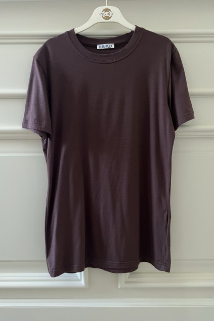 Tričko z organickej bavlny UNISEX okrúhly výstrih CHOCOLATE