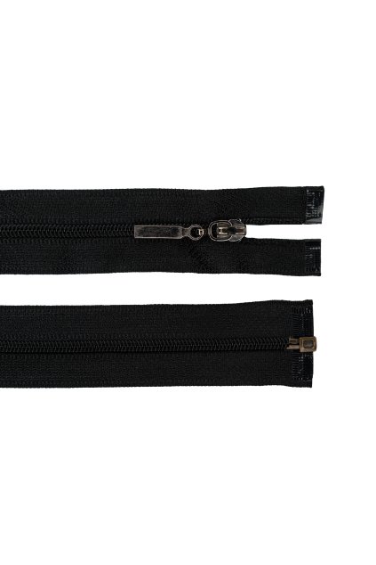 Zips čierny, špirálov, umelý, šírka zúbkov 4mm, dĺžka 35 cm - X113