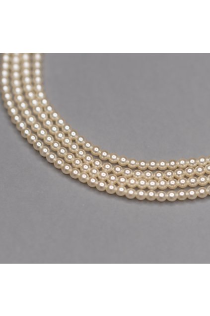 Perly voskové krémové, priemer 4 mm, 120ks - Z101