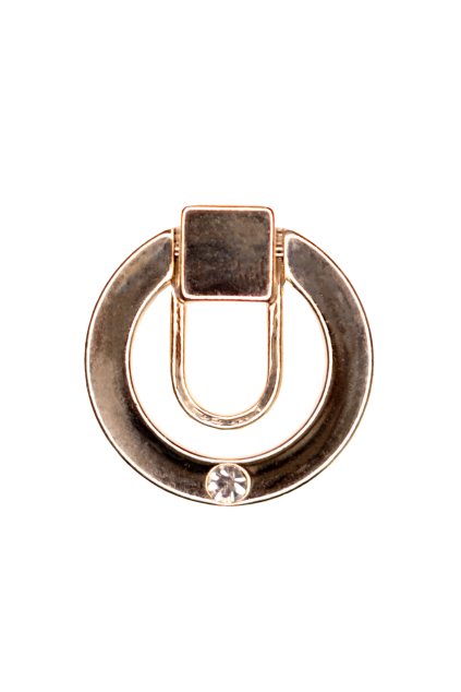 2433 zipsovy tahac zlaty kruzok s krystalom priemer 23 mm a266