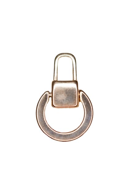 2448 zipsovy tahac zlaty kruzok maly priemer 15 mm a267