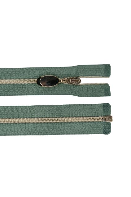2678 zips tyrkysovy spiralovy sirka zubkov 5 mm dlzka 50 cm k393