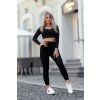 Crop top s dlhými rukávmi BLACK27