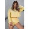 Crop mikina s kapucňou SWEET YELLOW2