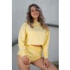Crop mikina s kapucňou SWEET YELLOW3