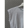 Crop tričko MELANGE GREY2