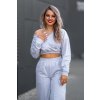 Crop mikina MELANGE GREY14