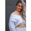 Crop mikina MELANGE GREY15