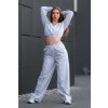 Crop mikina MELANGE GREY17