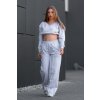 Crop mikina MELANGE GREY19