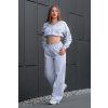 Crop mikina MELANGE GREY20