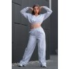Crop mikina MELANGE GREY24