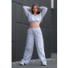 Crop mikina MELANGE GREY26