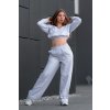 Crop mikina MELANGE GREY28