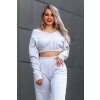 Crop mikina MELANGE GREY5