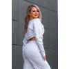 Crop mikina MELANGE GREY6