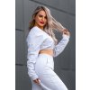 Crop mikina MELANGE GREY7