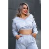Crop mikina MELANGE GREY10