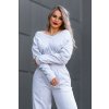 Crop mikina MELANGE GREY1