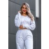Dámske nohavice s pukmi MELANGE GREY3