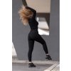 Dlhé legíny SOFT QUEEN BLACK s riasením vzadu