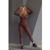 Dlhé legíny SOFT CHOCOLATE s riasením vzadu