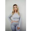 Crop top SEAMLESS SILVER