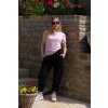 Tričko s prúžkom z organickej bavlny UNISEX BABY PINK3